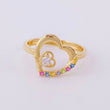Anillo Doble Silueta Corazón 1.55g / T5 1/4 Oro Amarillo 18K