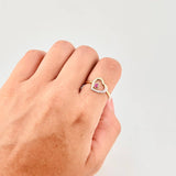 Anillo Doble Silueta Corazón 1.7g / T7 1/4 Oro Amarillo 18K