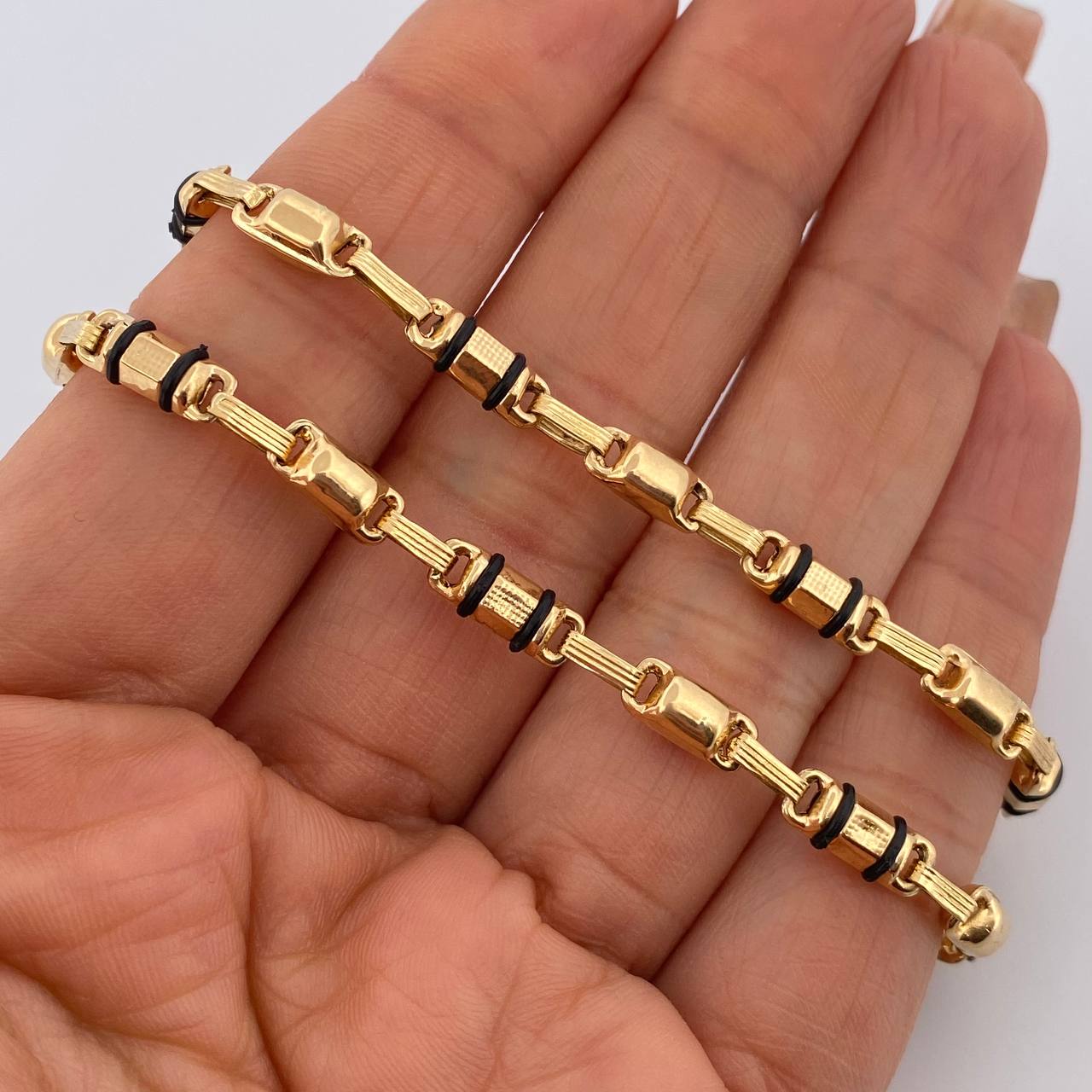 Cadena Rustico Barril 14.35gr / 60cm / Oro 18K &