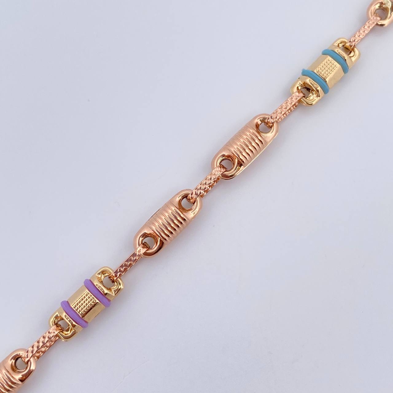 Pulso Rustico Barril 5.05gr / 21cm / Oro 18K &