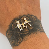 Herraje Familia 1.6gr / 2.2cm / Oro 18K &