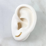 Topos Arco Estela 0.8gr / 1.5cm / Circones Multicolor Oro Amarillo 18K