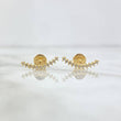 Topos Arco Estela 0.8gr / 1.5cm / Circones Blancos Oro Amarillo 18K