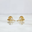 Topos Tulipan 0.75gr / 1cm / Circon Blanco Oro Amarillo 18K ©