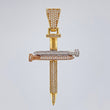 Dije Cruz Clavos 11.25 g / 6.1 cm Tres Oros 18K