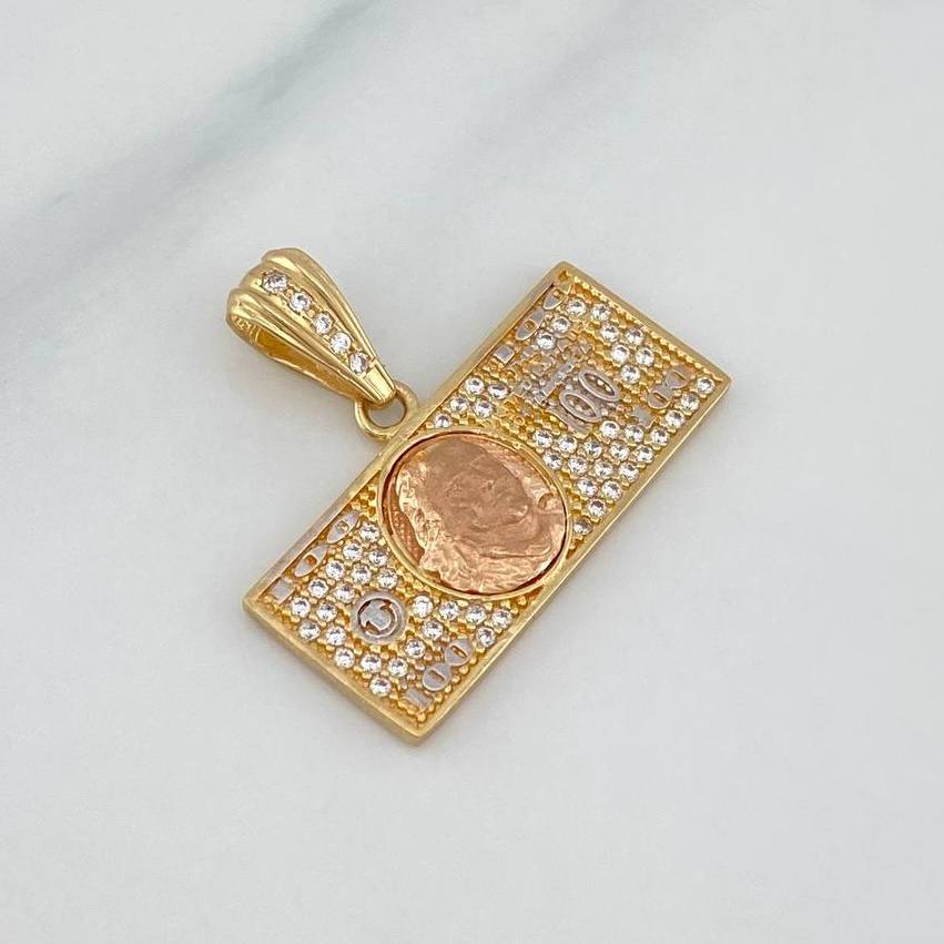Dije One Dolar 3.8 g / 2.2 cm Tres Oros 18K