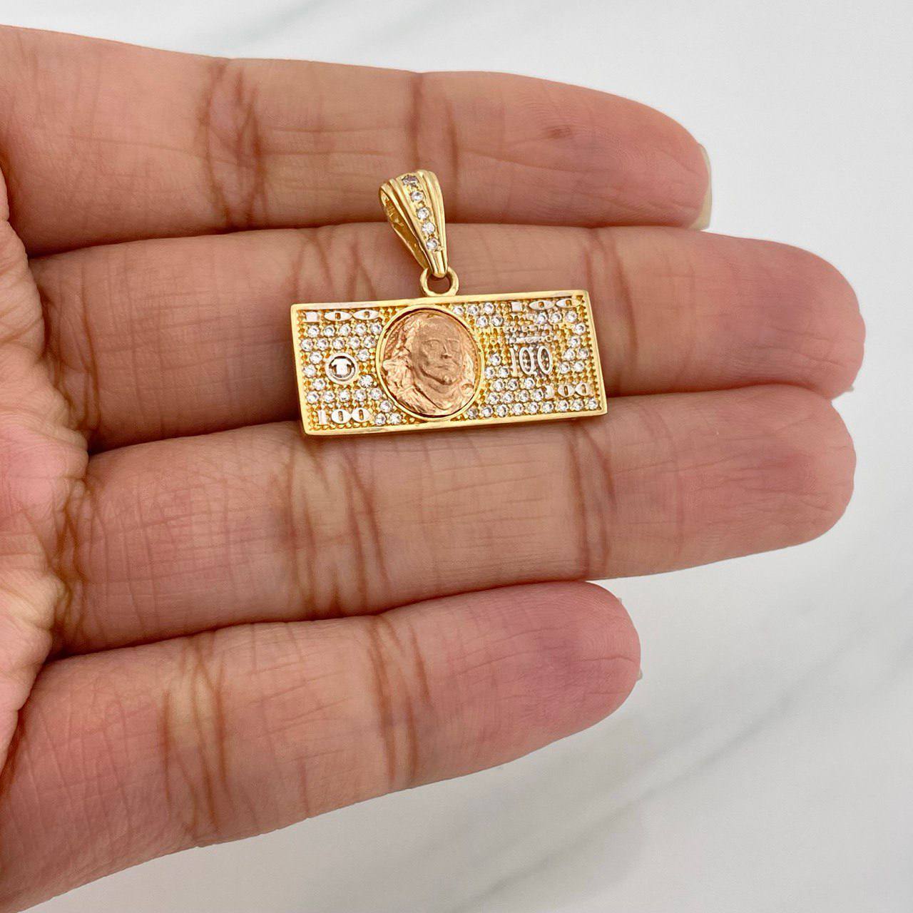 Dije One Dolar 3.8 g / 2.2 cm Tres Oros 18K