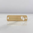 Herraje Placa Huellitas 0.75 g / 2.5 cm Oro Amarillo 18K