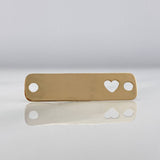 Herraje Placa Corazón 0.75 g / 2.6 cm Oro Amarillo 18K