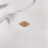 Herraje Ojo Mistico 1.75gr / 2.2cm / Circones Blancos Oro Rosa 18K $