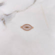 Herraje Ojo Mistico 1.75gr / 2.2cm / Circones Blancos Oro Rosa 18K $
