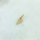Dije Letra P Cursiva 0.45gr / 1.7cm / Lisa Oro Amarillo 18K