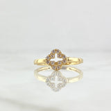 Anillo Trebol Cruz Silueta 2.45 g / T7 1/4 Oro Amarillo 18K
