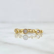Anillo Esferas Bisel 1.65gr / T6 3/4 / Circones Blancos Oro Amarillo 18K *