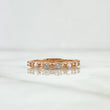 Anillo Media Churumbela 2.05gr / T7 1/4 / Circones Blancos Oro Rosa 18K *