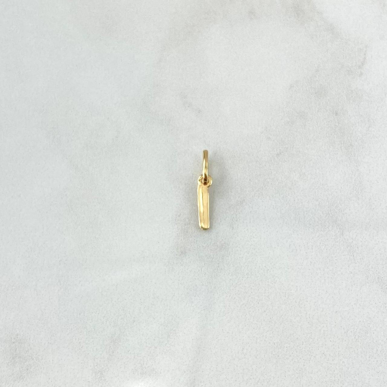 Dije Letra I Cursiva 0.3gr / 1.6cm / Oro Amarillo 18K