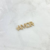 Herraje Amor 1.7gr / 2.5cm / Circones Blancos Oro Amarillo 18K *