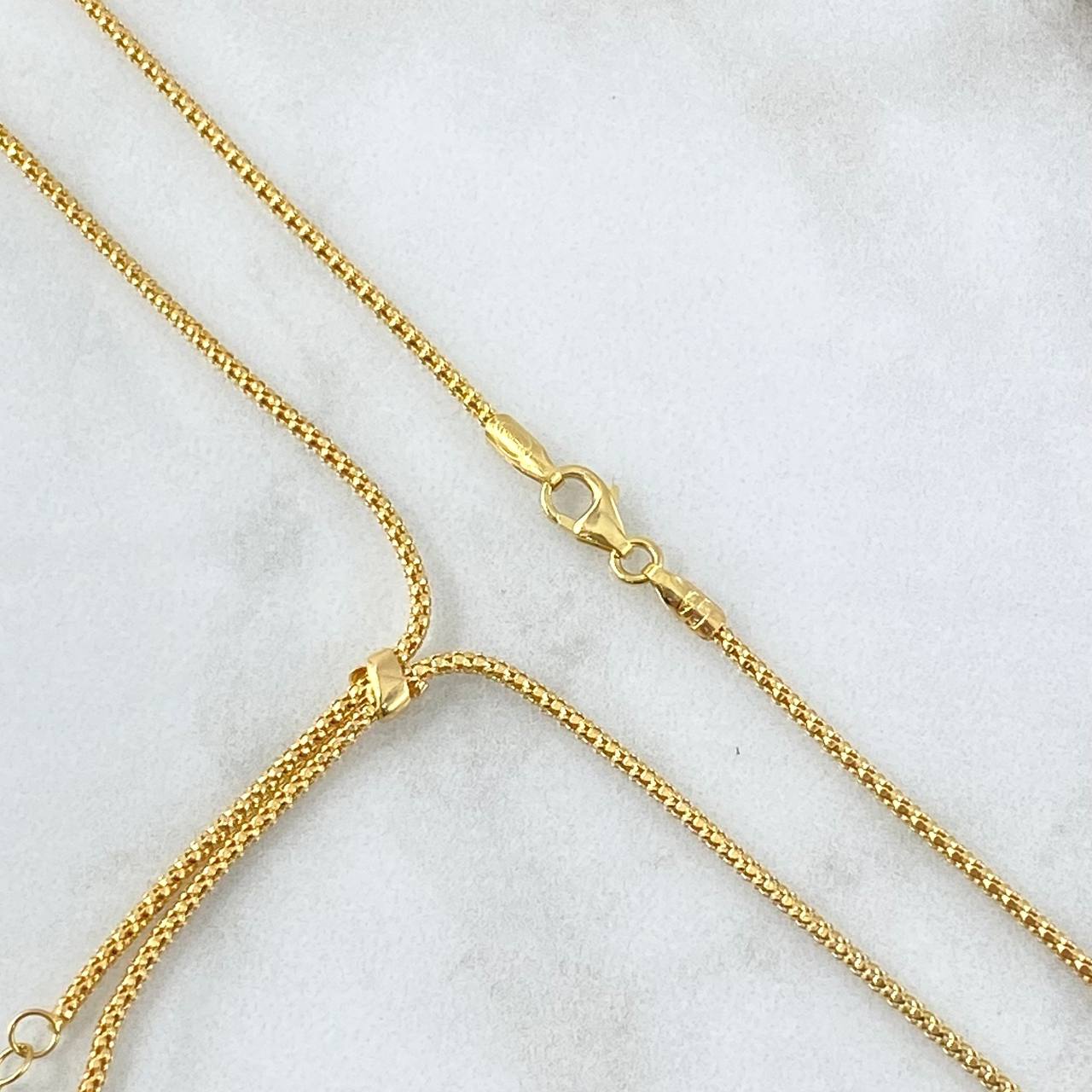 Cadena Cola De Raton Colgantes 5gr / 40cm / 1.3mm Oro Amarillo +4 18K ©