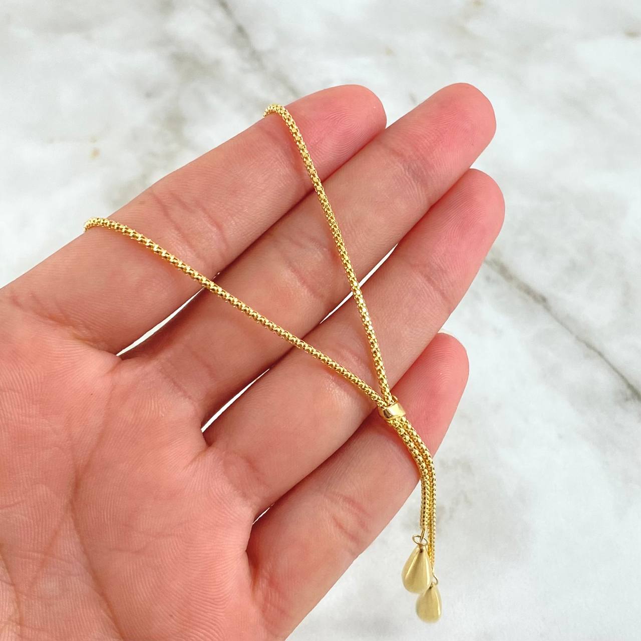 Cadena Cola De Raton Colgantes 5gr / 40cm / 1.3mm Oro Amarillo +4 18K ©