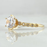 Anillo Solitario Ojos Burbujeantes 1.45gr / T6 1/4 / Oro 18K ©