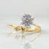 Anillo Solitario Corazon Alelo 1.75gr / T7 1/2 / Oro 18K ©