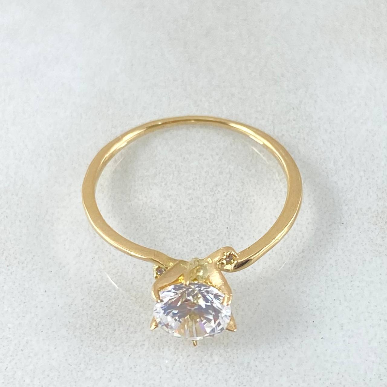 Anillo Solitario Chispa Individual 1.35gr / T5 1/2 / Oro 18K ©