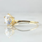 Anillo Solitario V Delicado 1.3gr / T7 / Oro 18K ©