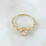 Anillo Solitario Rombos 1.65gr / T7 1/4 / Oro 18K ©