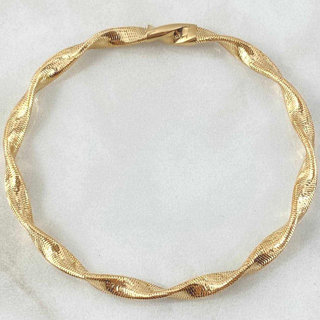 Pulso Recticulado Entorchado 1.85gr / 19cm / +4 Oro 18K