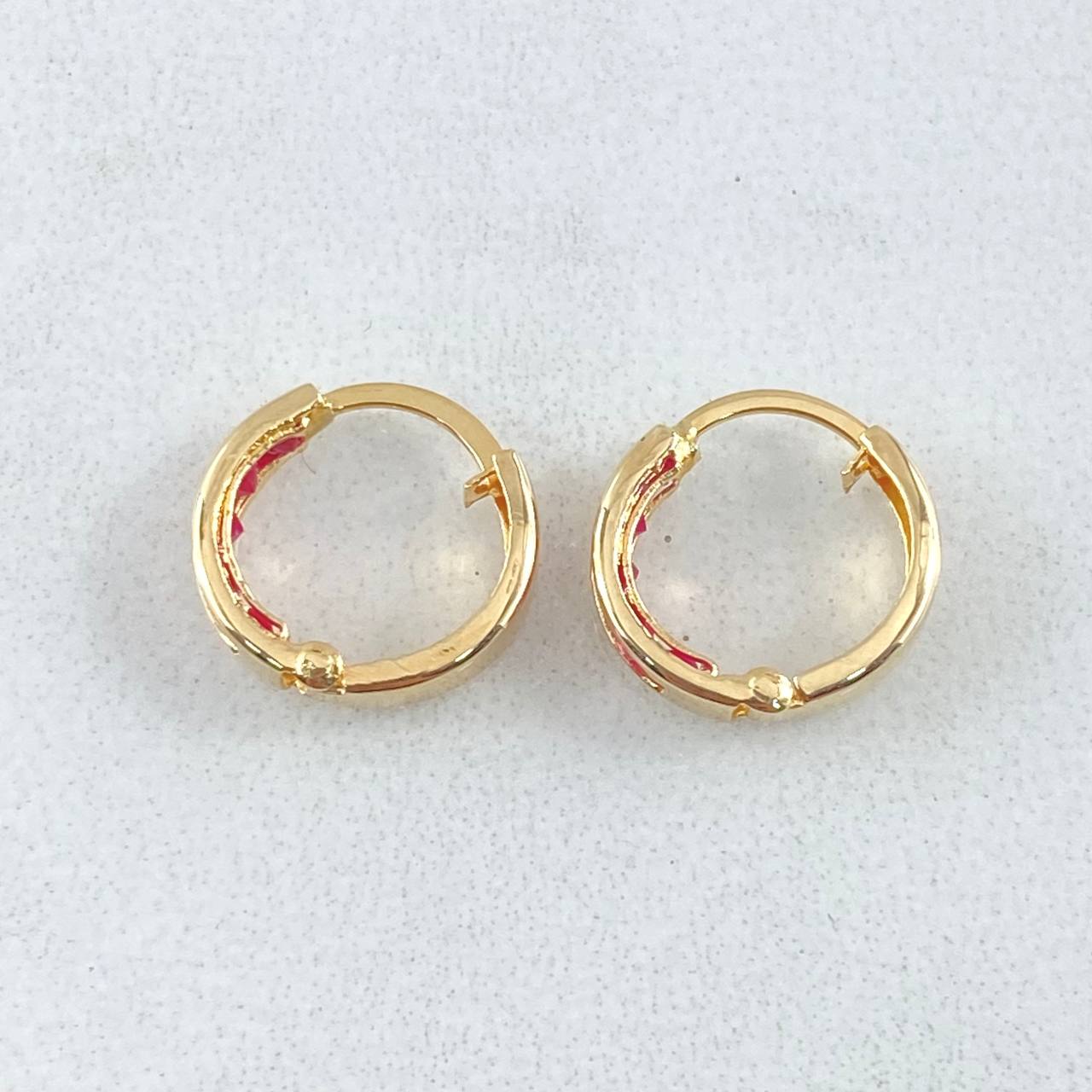 Candongas Carril 0.8gr / 1cm / Oro Amarillo 18K *