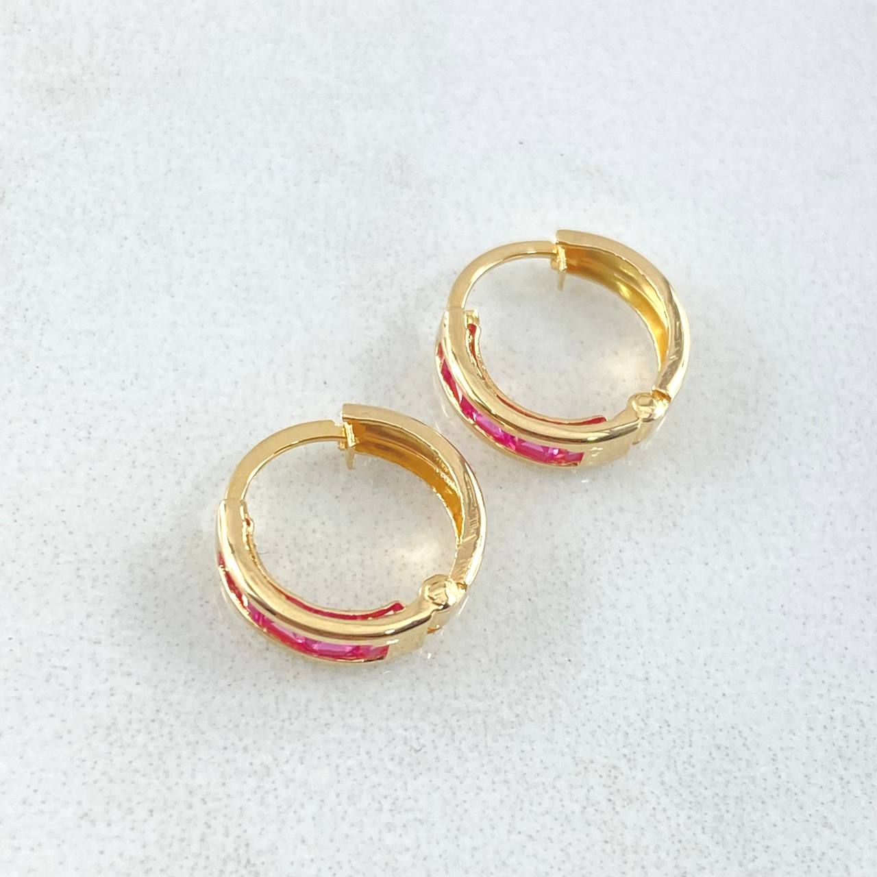 Candongas Carril 0.8gr / 1cm / Oro Amarillo 18K *