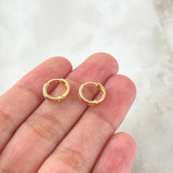 Candongas Carril 0.8gr / 1cm / Oro Amarillo 18K *