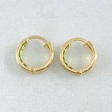 Candongas Carril 0.8gr / 1cm / Oro 18K