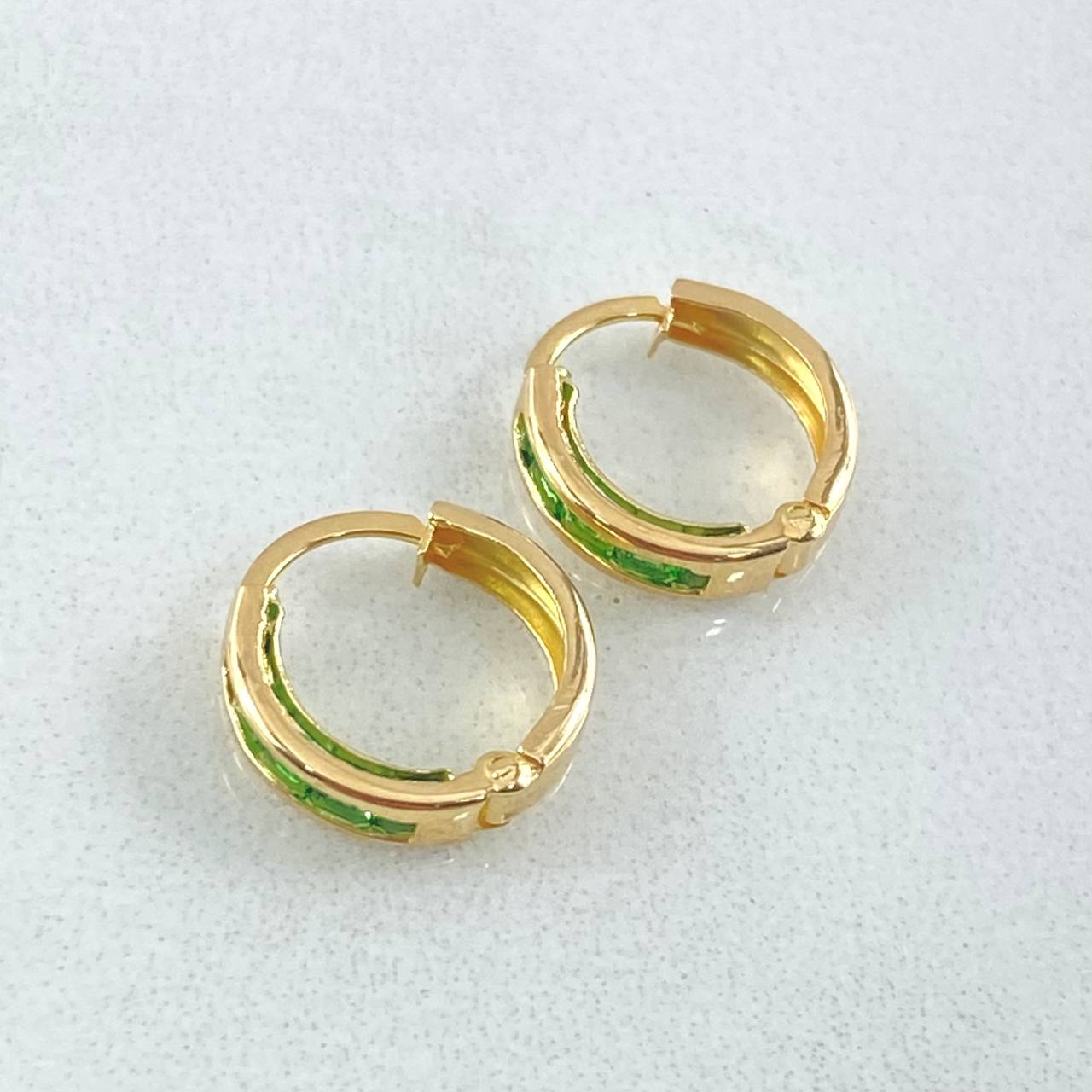 Candongas Carril 0.8gr / 1cm- Oro 18K *
