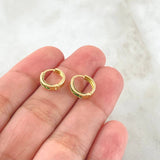 Candongas Carril 0.8gr / 1cm / Oro 18K