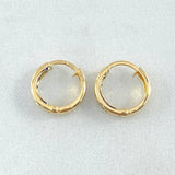 Candongas Carril 0.8gr / 1cm- Oro 18K ©