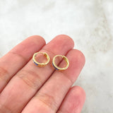 Candongas Carril 0.8gr / 1cm / Oro 18K