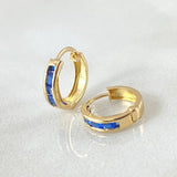 Candongas Carril 0.8gr / 1cm- Oro 18K ©