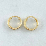 Candongas Carril 0.85gr / 1cm- Oro 18K *