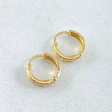 Candongas Carril 0.9gr / 1cm / Oro 18K