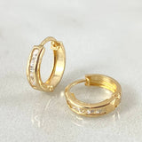 Candongas Carril 0.9gr / 1cm / Oro 18K