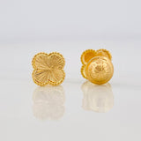 Topos Trebol Diamantado 0.95g / 6.6mm Oro Amarillo 18K
