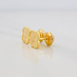 Topos Trebol Diamantado 0.95g / 6.6mm Oro Amarillo 18K