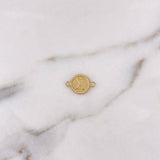 Herraje Letra X 0.45gr / 1.4cm-Circulo Bordeado Oro Amarillo 18K
