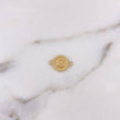 Herraje Letra G 0.45gr / 1.4cm-Circulo Bordedo Oro Amarillo 18K