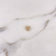 Herraje Letra U 0.6gr / 7mm Circones Blancos Oro Amarillo 18K #