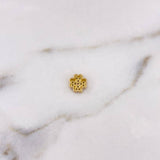 Herraje Trebol  1.05gr / 8mm Circones Blancos Oro Amarillo 18K $