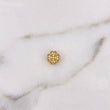 Herraje Trebol  1.05gr / 8mm Circones Blancos Oro Amarillo 18K $