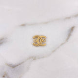 Herraje CC 0.9gr / 1.3cm / Circones Blancos Oro Amarillo 18K $