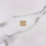 Herraje CC 0.9gr / 1.3cm / Circones Blancos Oro Amarillo 18K $